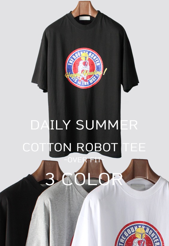 PUL클래식 오버핏 로봇 티셔츠