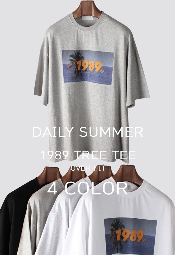 S.A클래식 오버핏 1989 트리 티셔츠